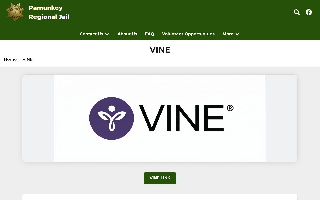 Goochland County VINELink release check information from Pamunkey Regional Jail